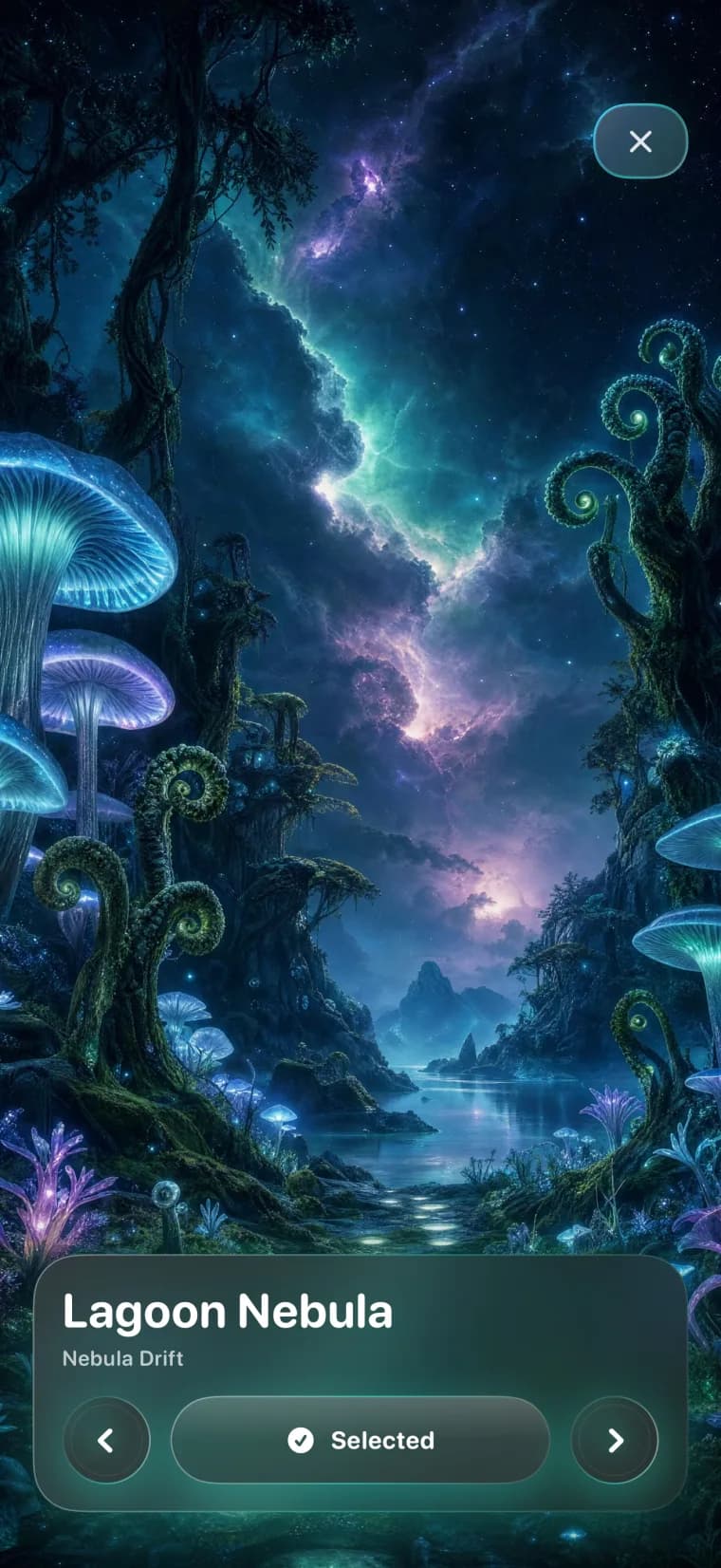 LumenLingo wallpaper gallery shown on an iPhone